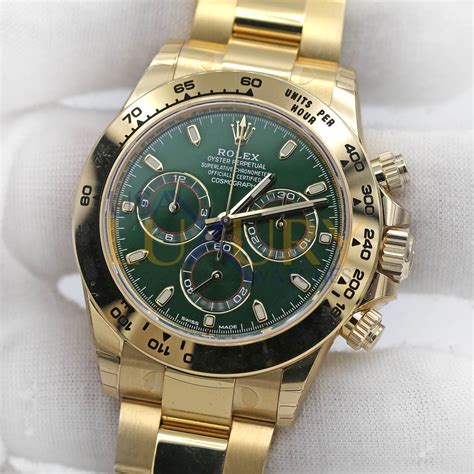 daytona green gold|18k gold rolex daytona.